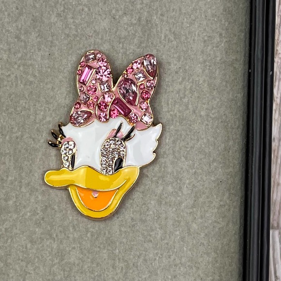 NIB Disney X Baublebar Daisy Duck Stud Earrings Gold and Crystals - Picture 3 of 4
